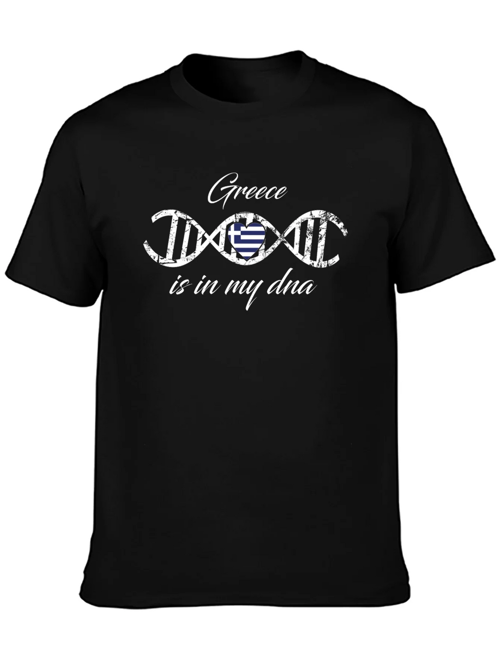 Greece is in My DNA T-Shirt - Black Graphic Tee product image 6