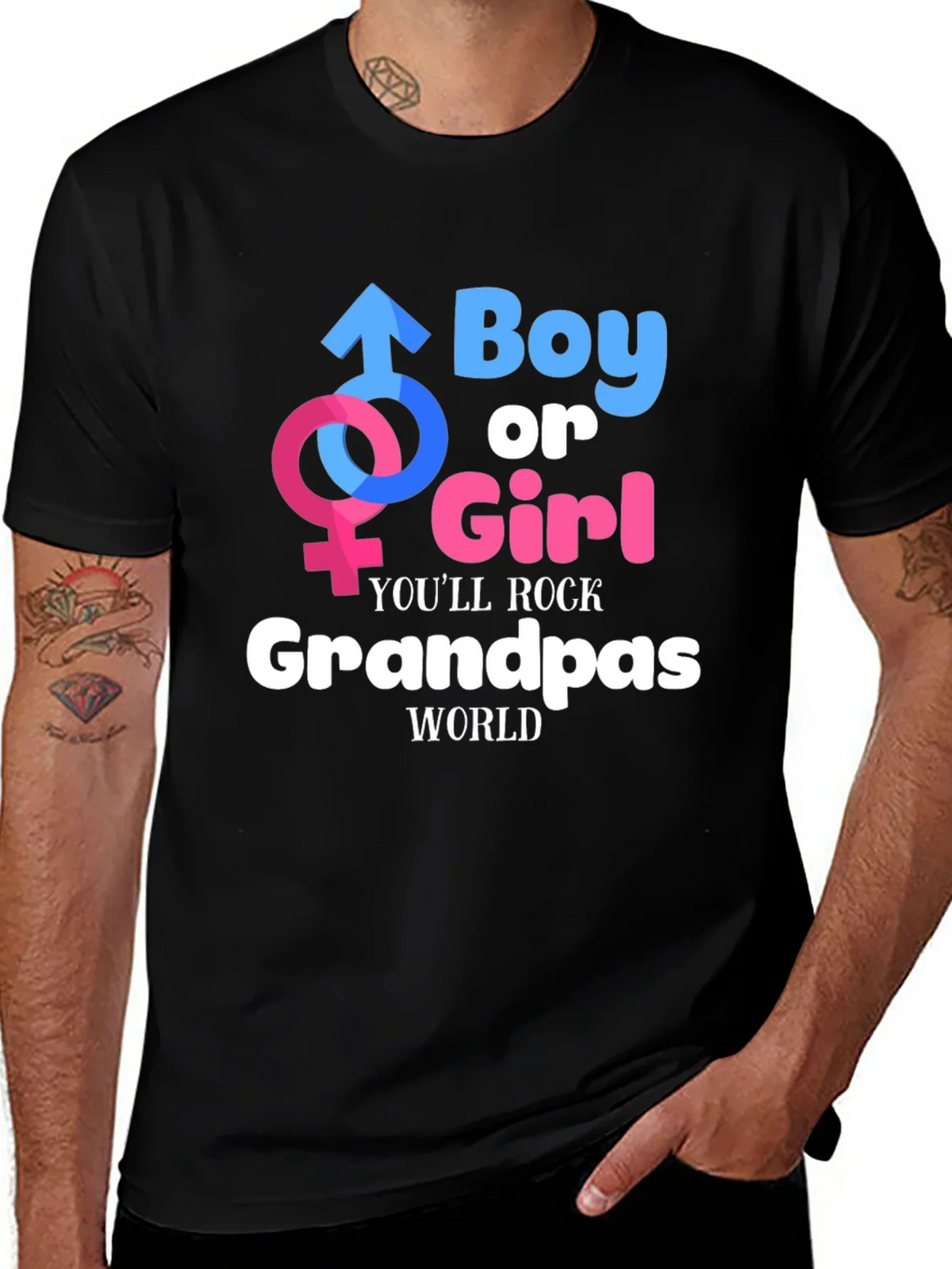 Boy or Girl Grandpa T-Shirt product image 1