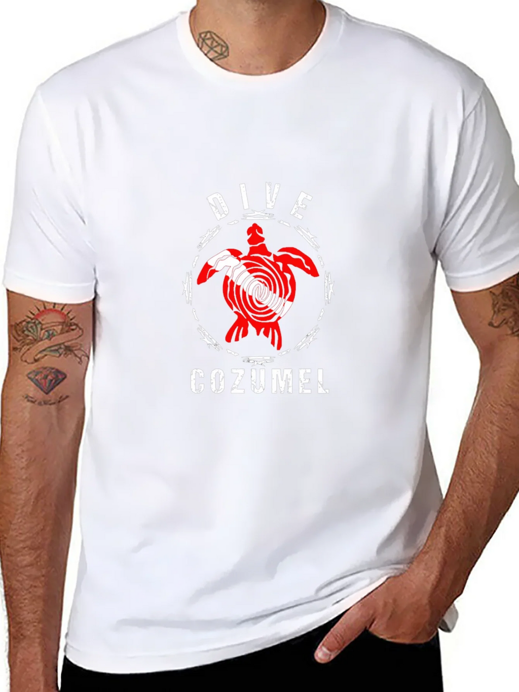 Dive Cozumel Black T-Shirt - Turtle Design product image 10