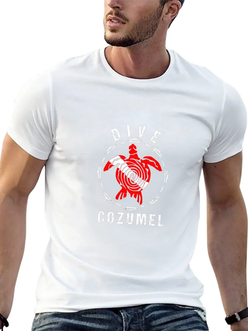 Dive Cozumel Black T-Shirt - Turtle Design product image 4