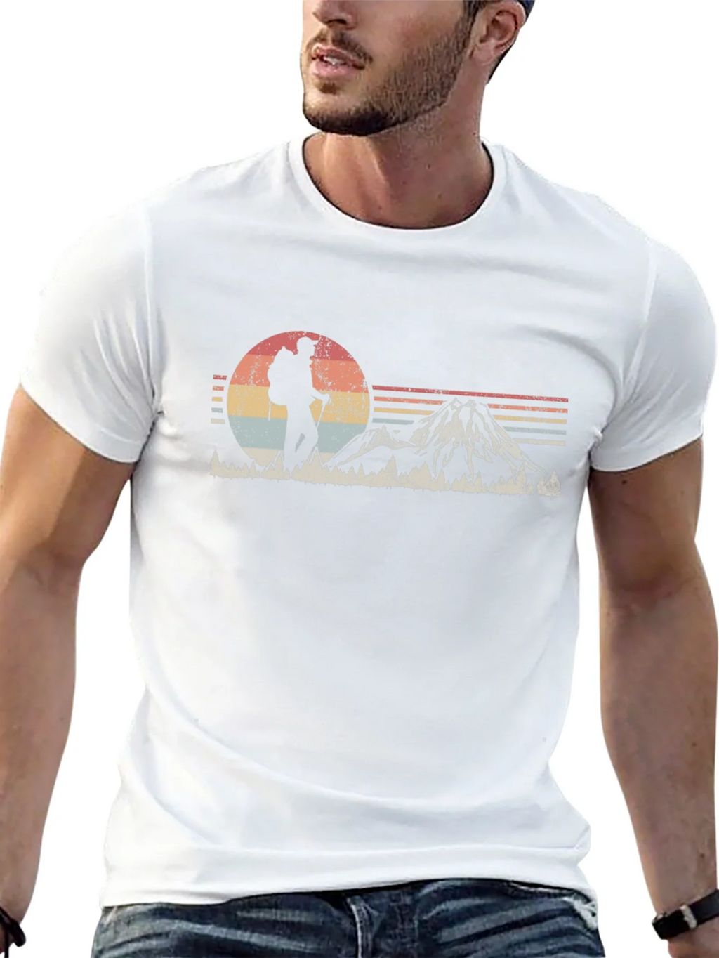 Retro Hiker T-Shirt - Mountain Adventure Tee product image 4