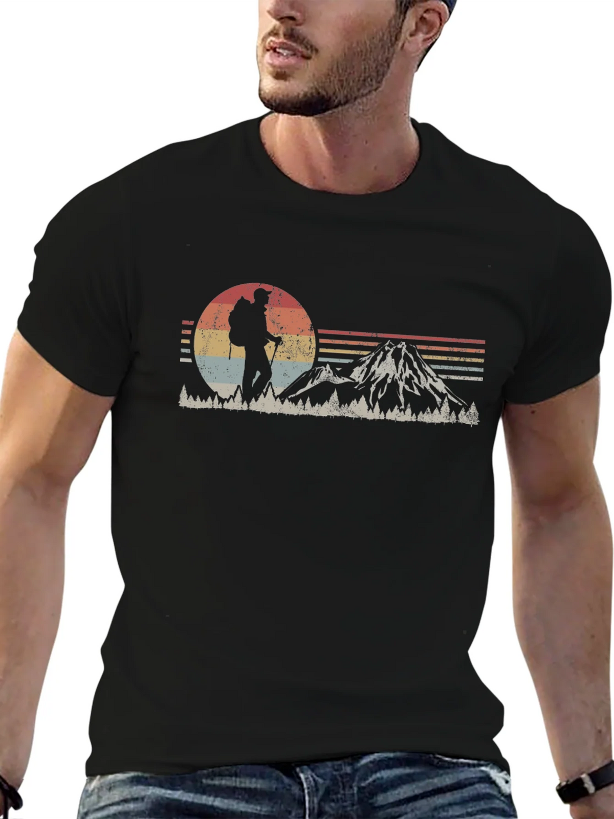 Retro Hiker T-Shirt - Mountain Adventure Tee product image 9