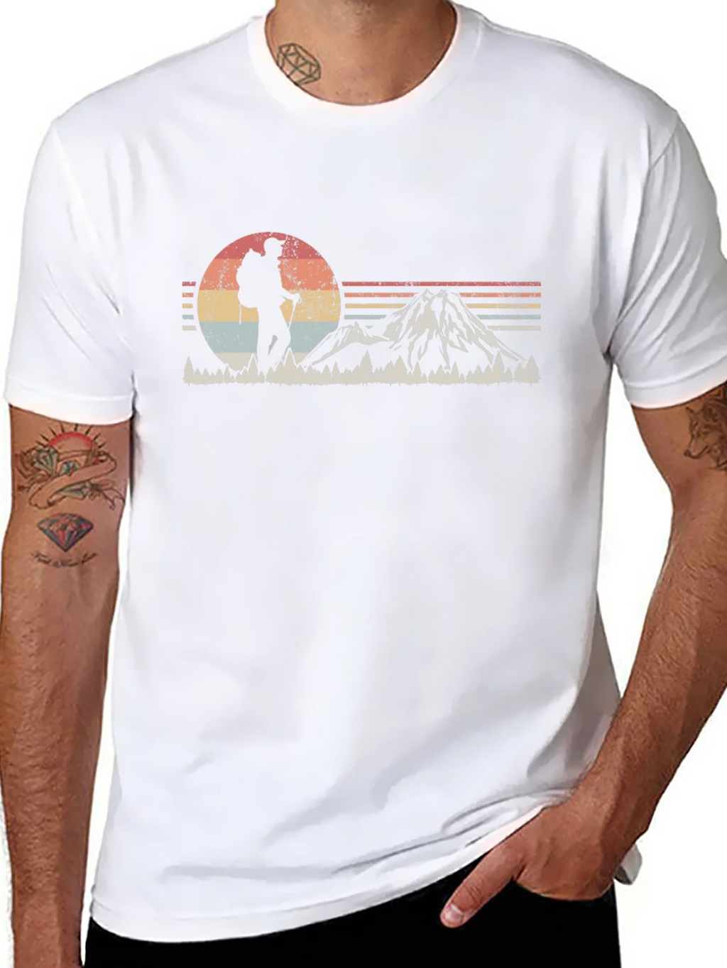 Retro Hiker T-Shirt - Mountain Adventure Tee product image 10