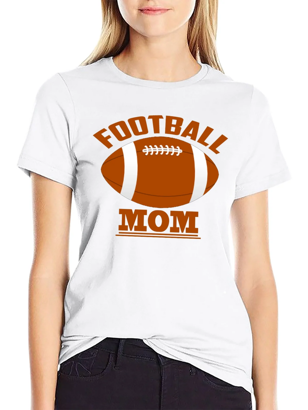 Football Mom Black T-Shirt product image 11