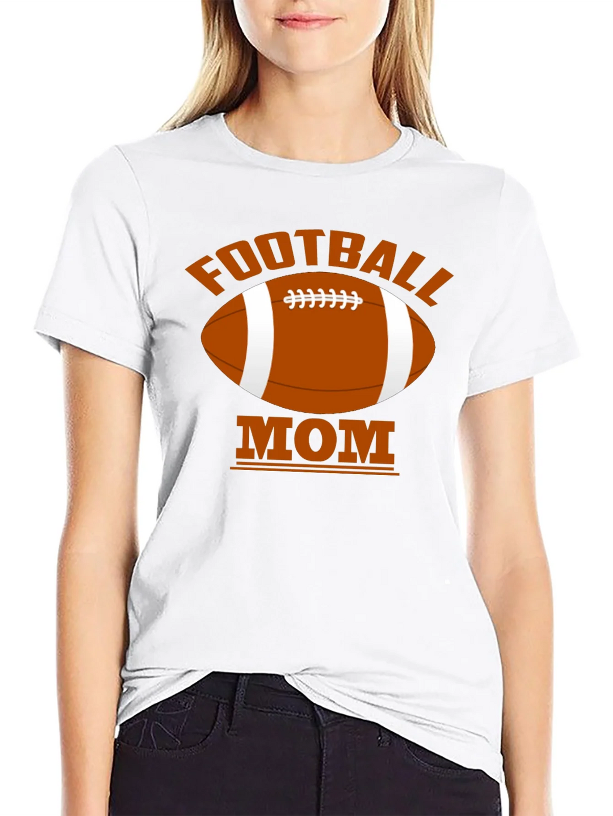 Football Mom Black T-Shirt product image 11