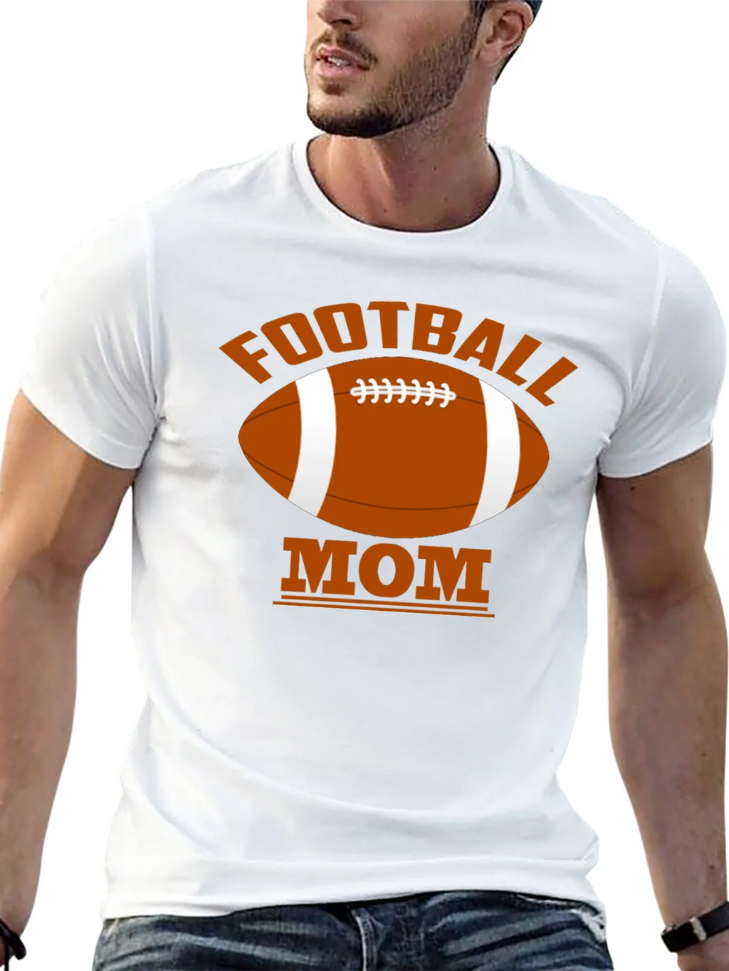 Football Mom Black T-Shirt product image 4