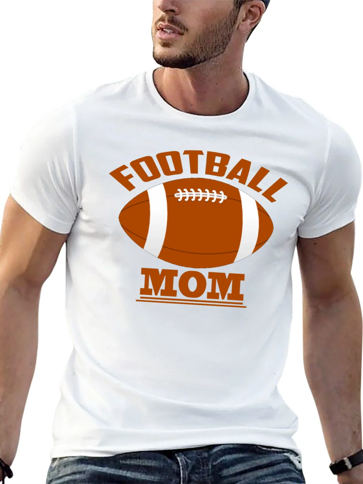 Football Mom Black T-Shirt product image 4