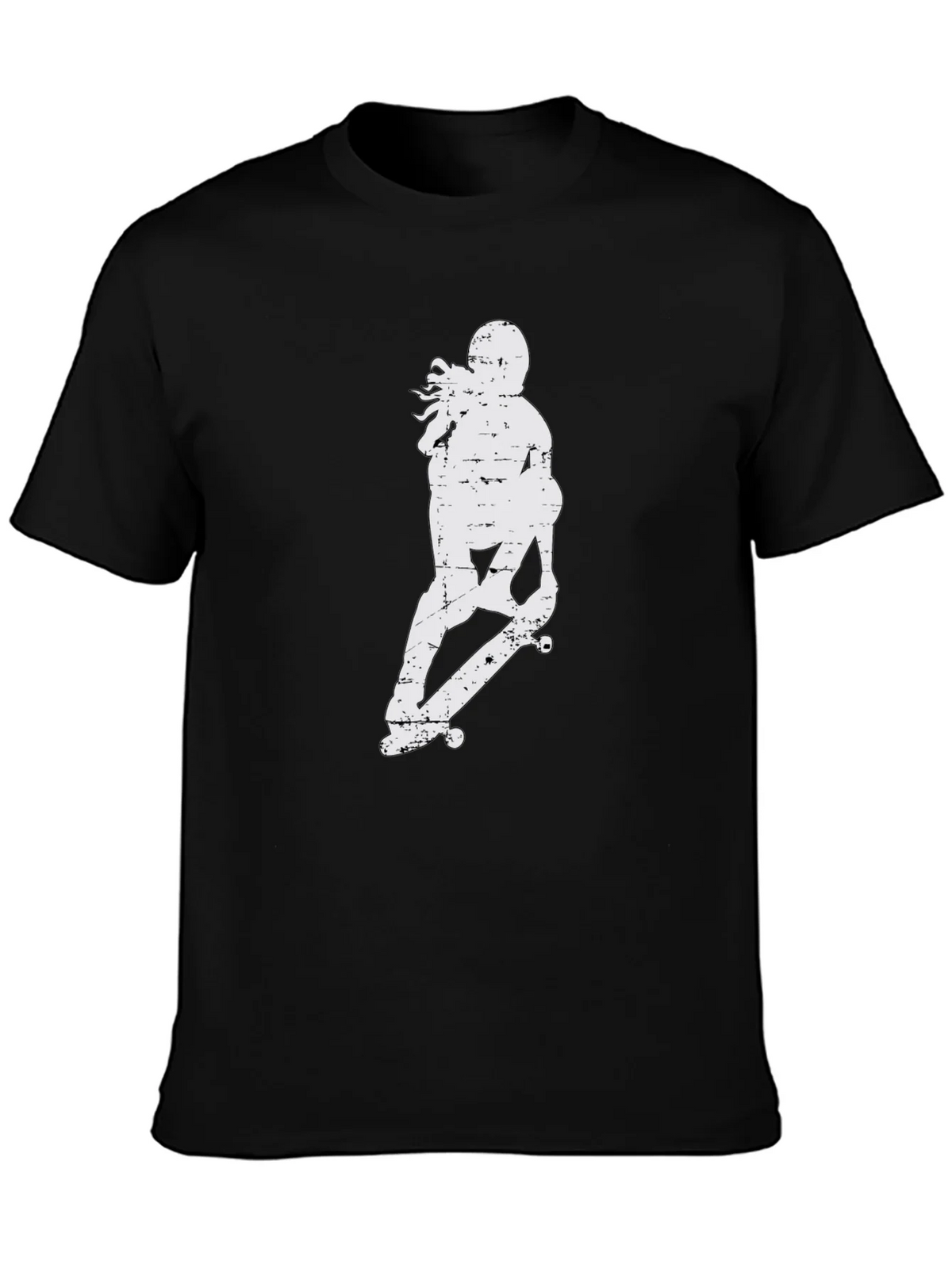 Skateboarder Graphic Tee - Casual Black T-Shirt product image 6