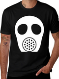 Gas Mask Graphic Tee - Black Casual T-Shirt product image 1