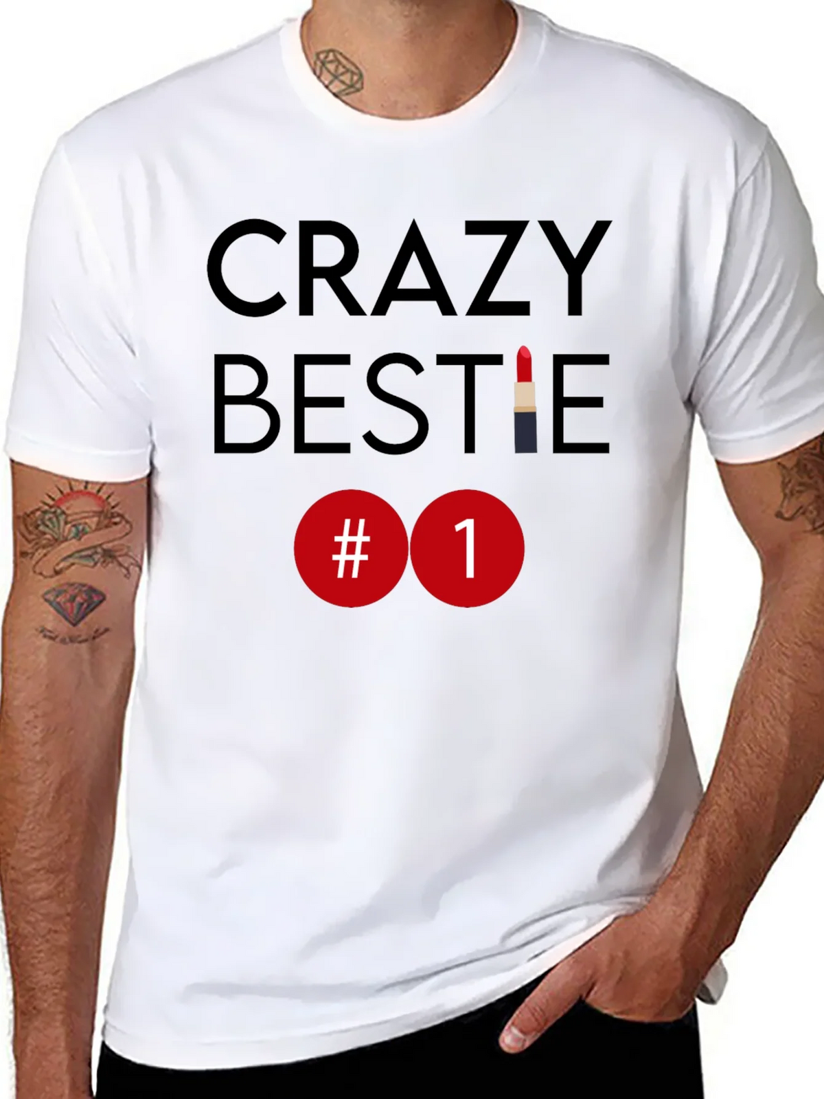 Crazy Bestie #1 Lipstick T-Shirt product image 10