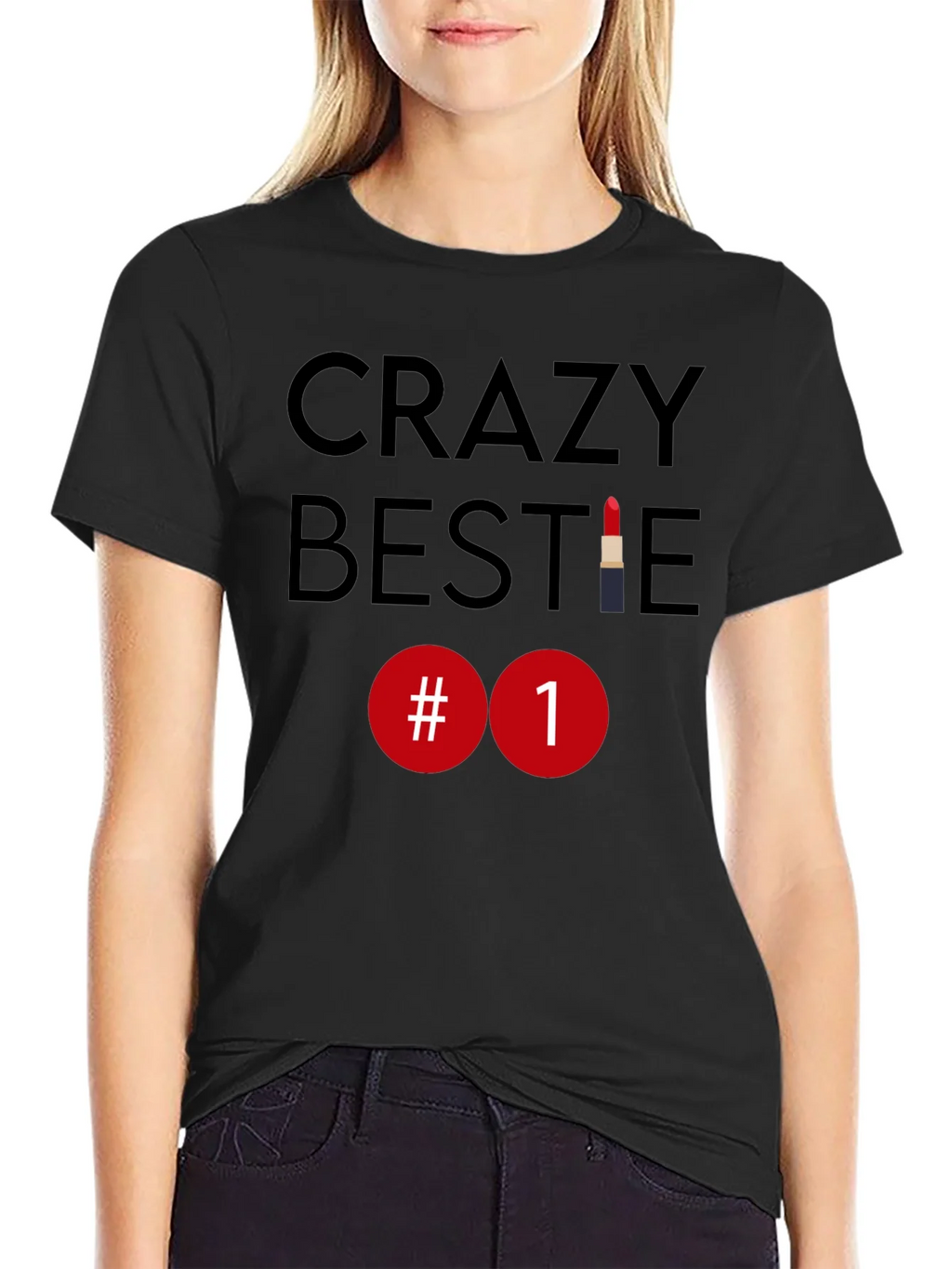 Crazy Bestie #1 Lipstick T-Shirt product image 5