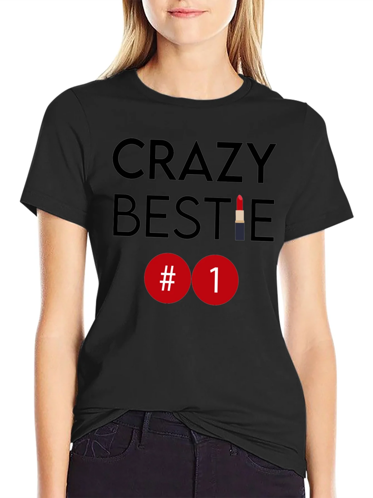 Crazy Bestie #1 Lipstick T-Shirt product image 5