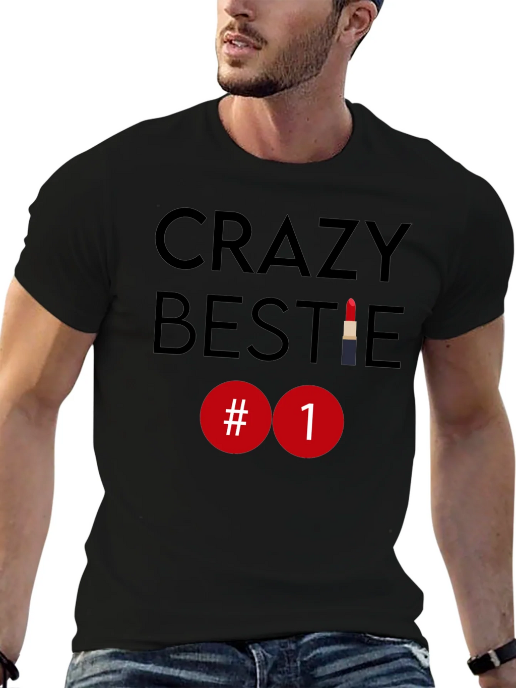 Crazy Bestie #1 Lipstick T-Shirt product image 9