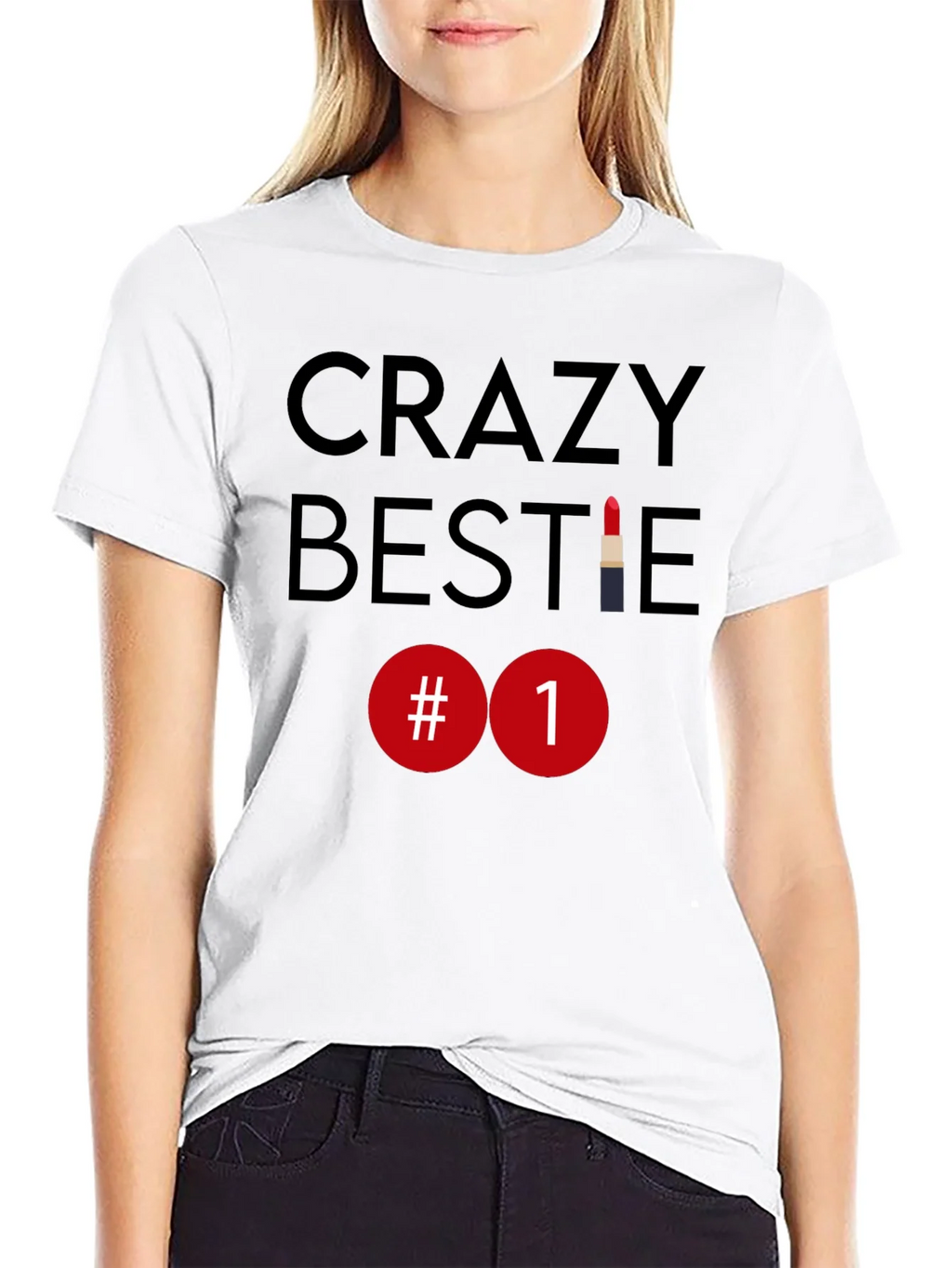 Crazy Bestie #1 Lipstick T-Shirt product image 11