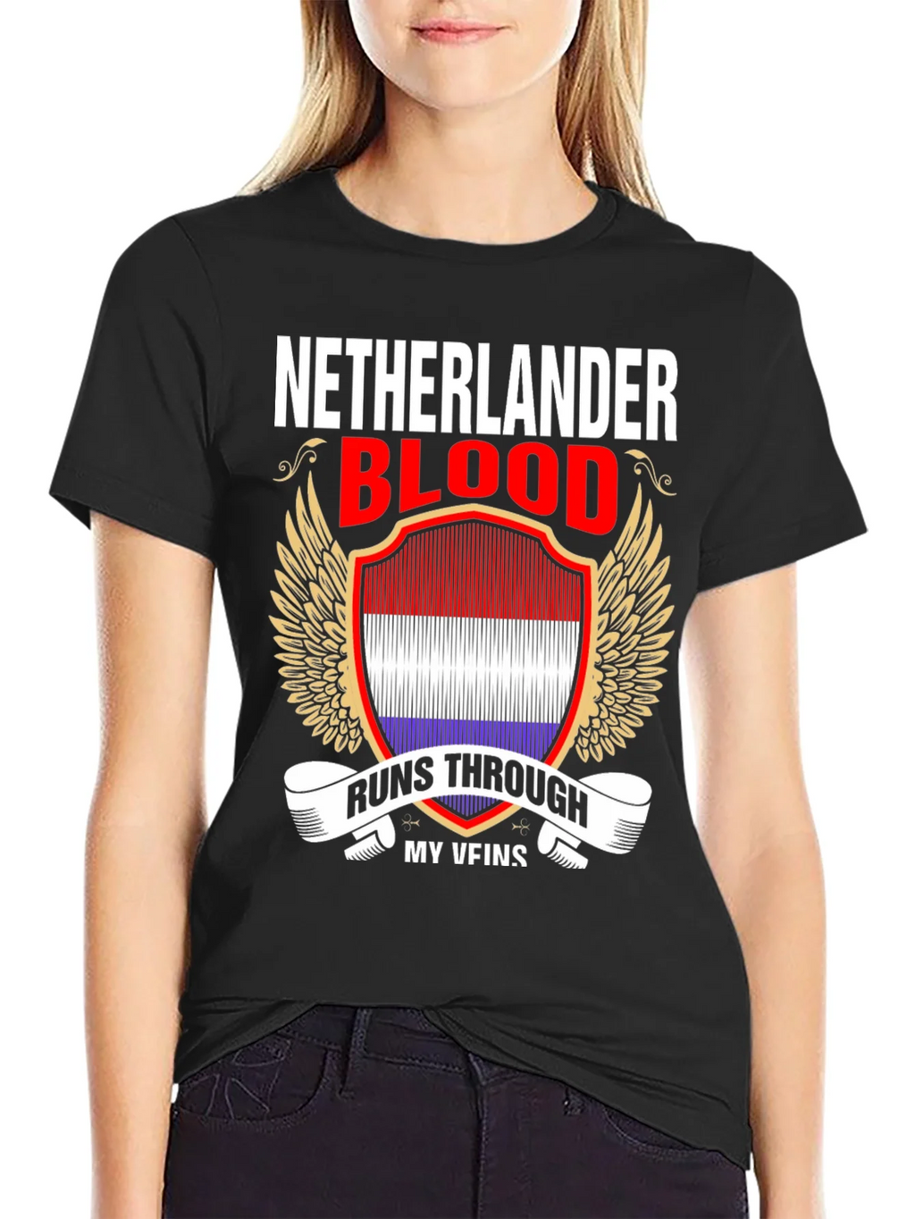 Netherlander Blood Runs Through My Veins T-Shirt product image 5