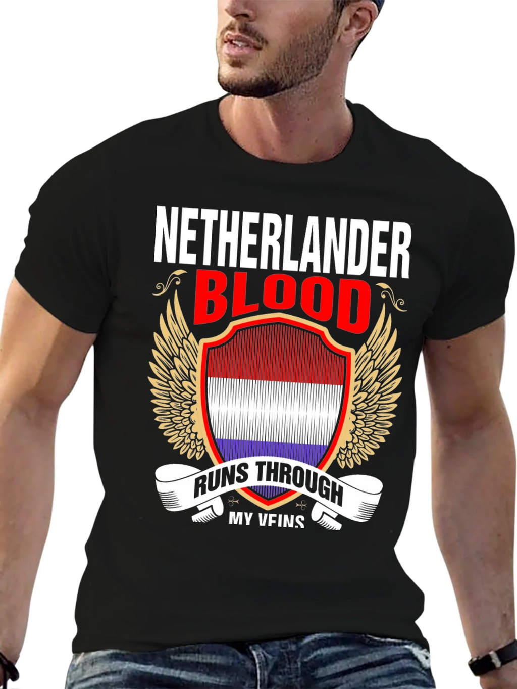 Netherlander Blood Runs Through My Veins T-Shirt product image 9