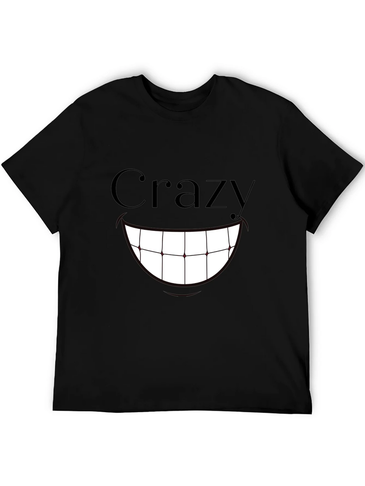 Crazy Smile Graphic Print T-Shirt - Black product image 8