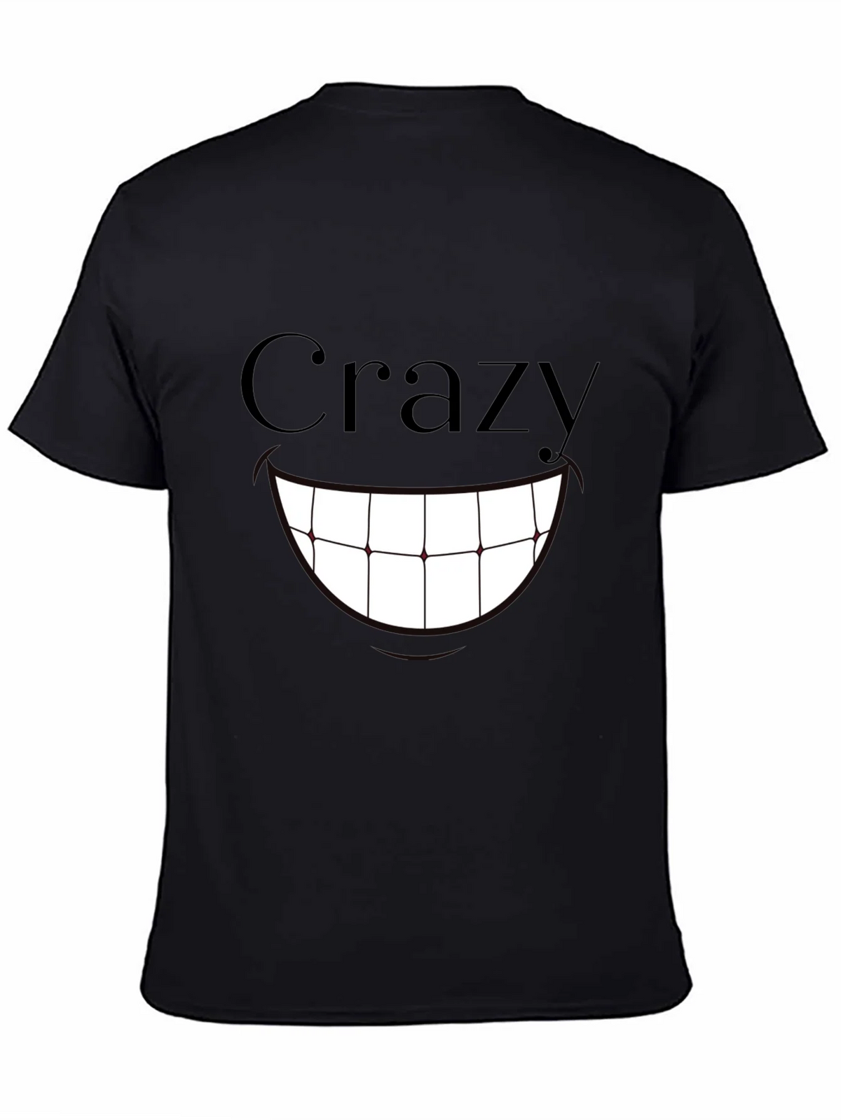 Crazy Smile Graphic Print T-Shirt - Black product image 7