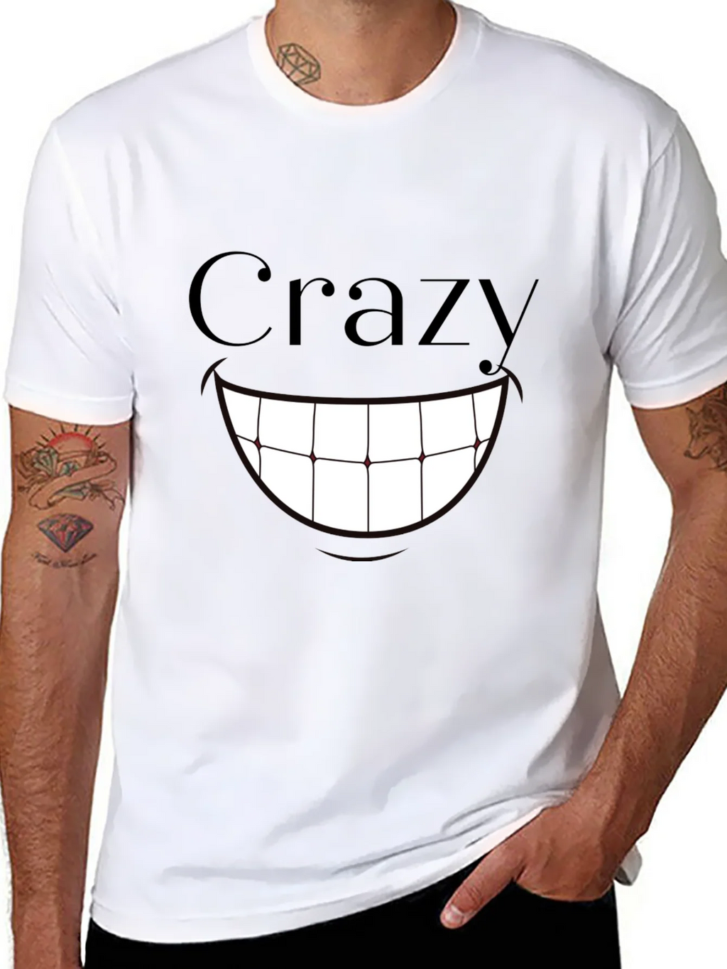 Crazy Smile Graphic Print T-Shirt - Black product image 10