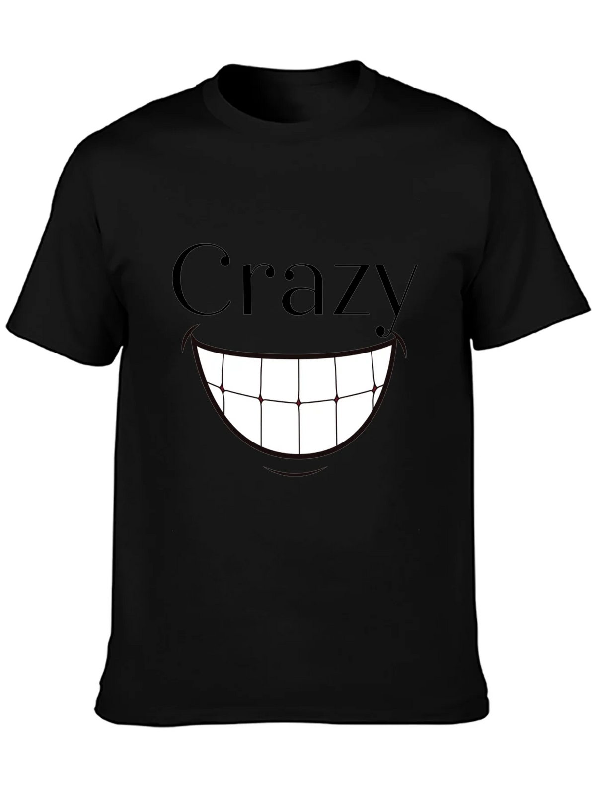 Crazy Smile Graphic Print T-Shirt - Black product image 6