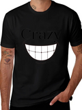 Crazy Smile Graphic Print T-Shirt - Black product image 1