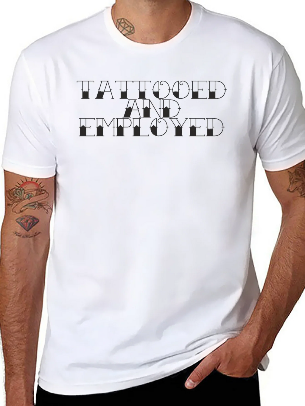 Tattooed and Employed Graphic Tee - Short Sleeve Crewneck product image 10