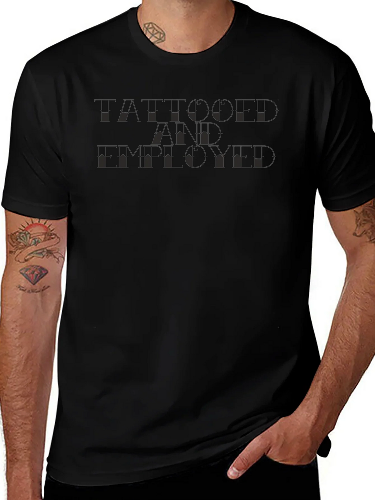 Tattooed and Employed Graphic Tee - Short Sleeve Crewneck product image 1