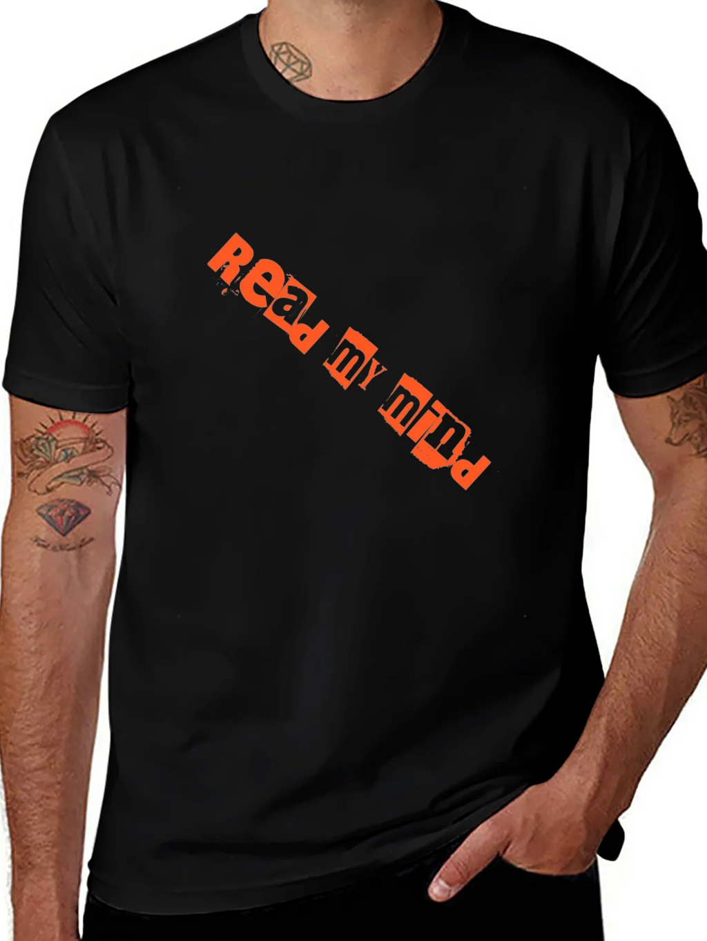Read My Mind Graphic Tee - Black Cotton Casual Shirt product image 1