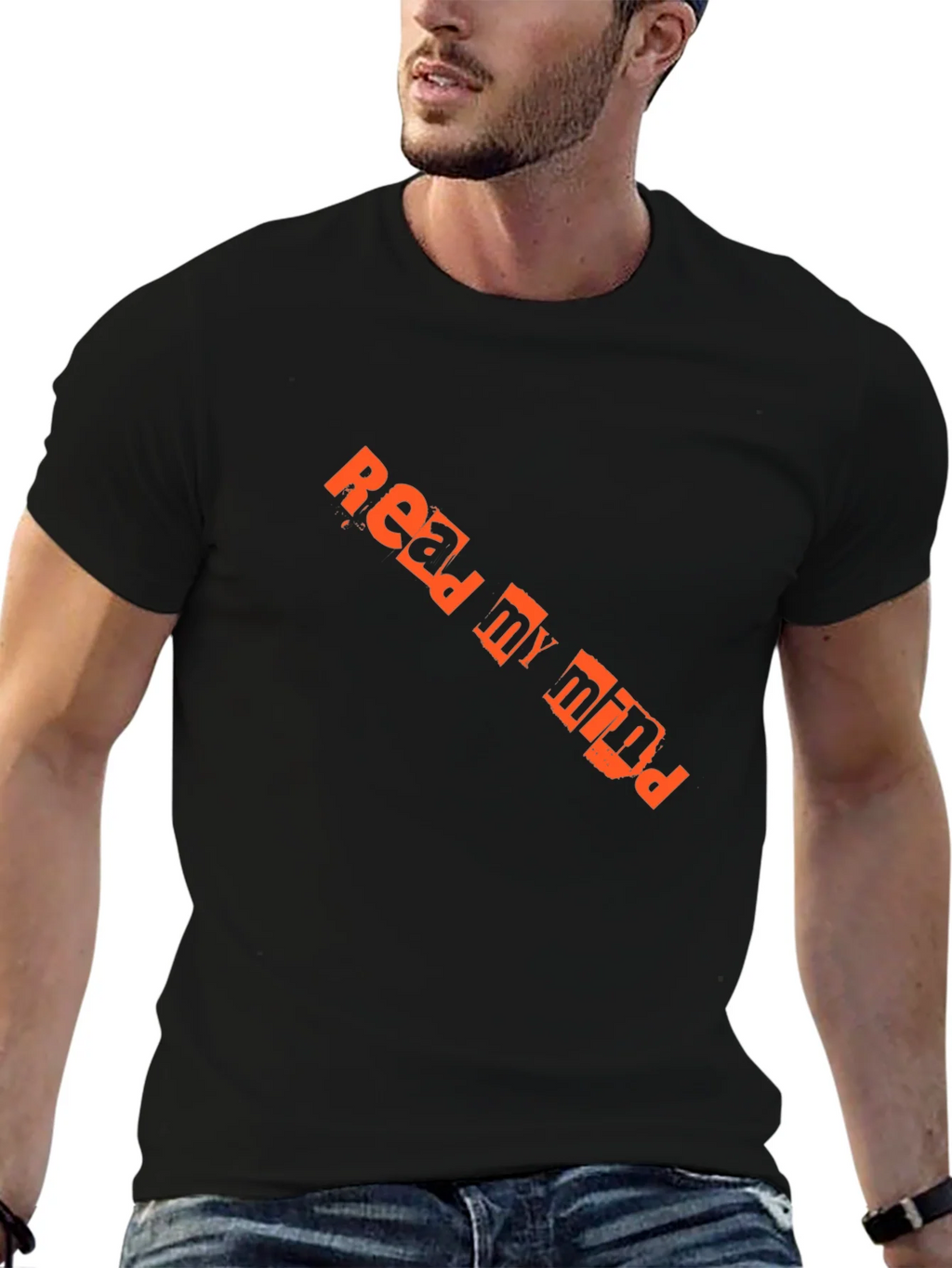 Read My Mind Graphic Tee - Black Cotton Casual Shirt product image 9