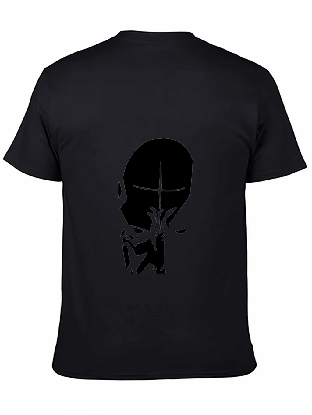 Mens Black T-Shirt - Abstract Face Graphic product image 7