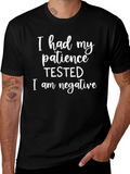 Humorous Patience Tested Black T-Shirt product image 1