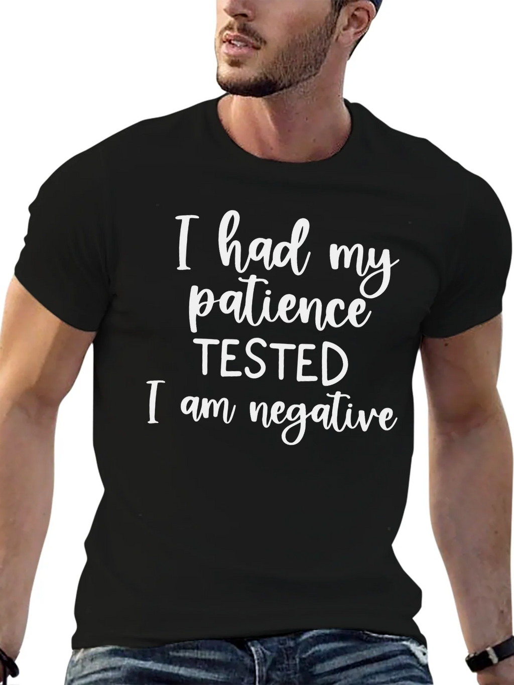 Humorous Patience Tested Black T-Shirt product image 9