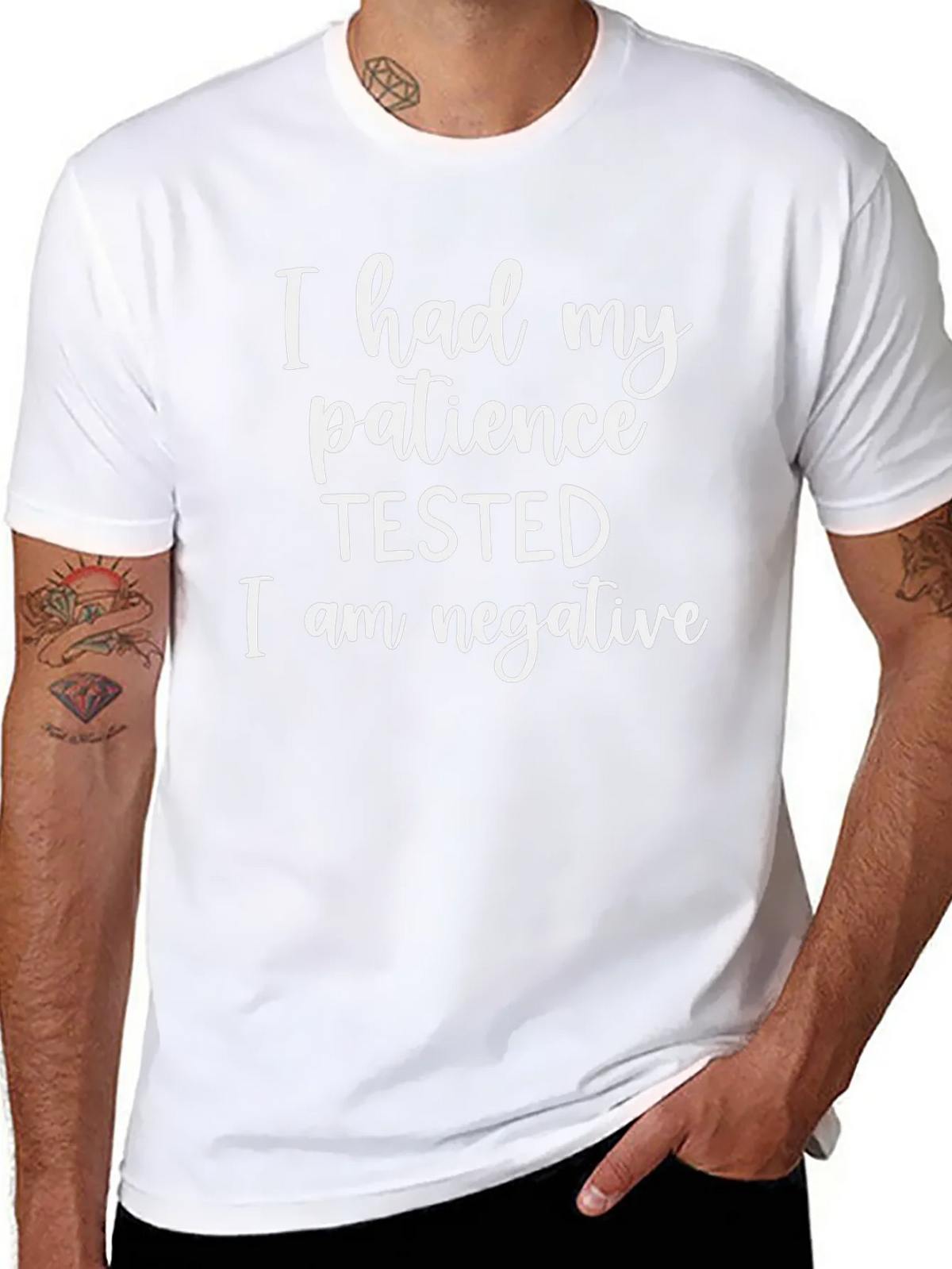 Humorous Patience Tested Black T-Shirt product image 10