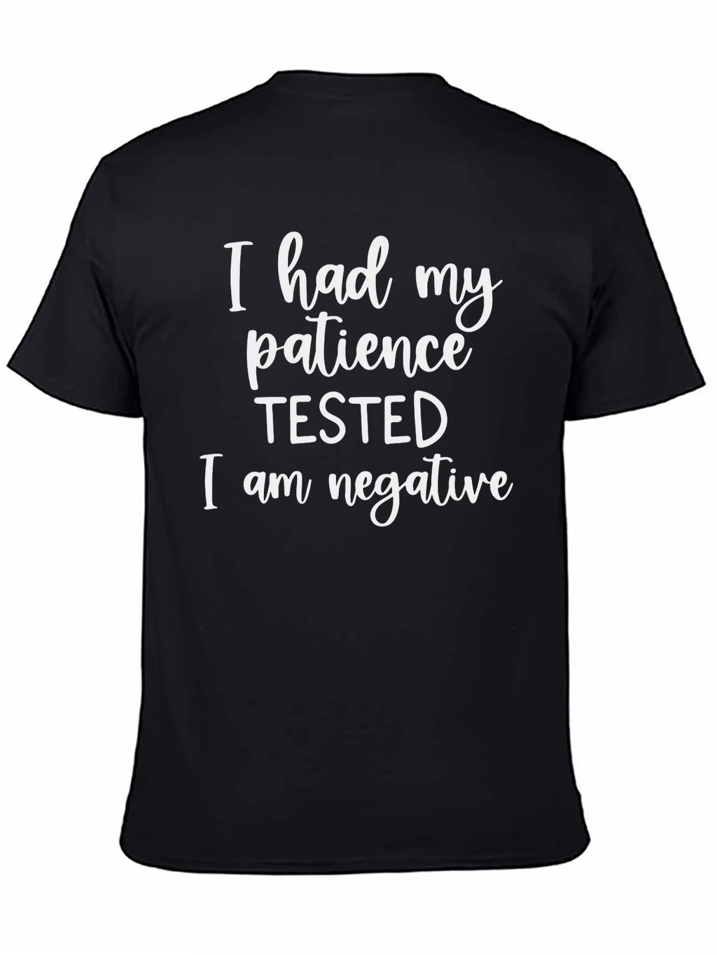 Humorous Patience Tested Black T-Shirt product image 7