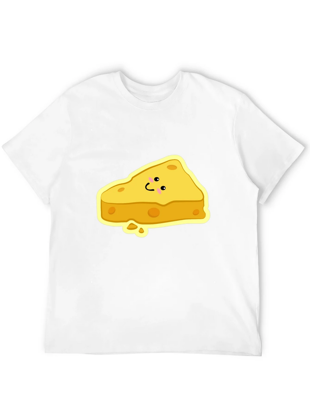 Cartoon Cheese Slice Black T-Shirt product image 3
