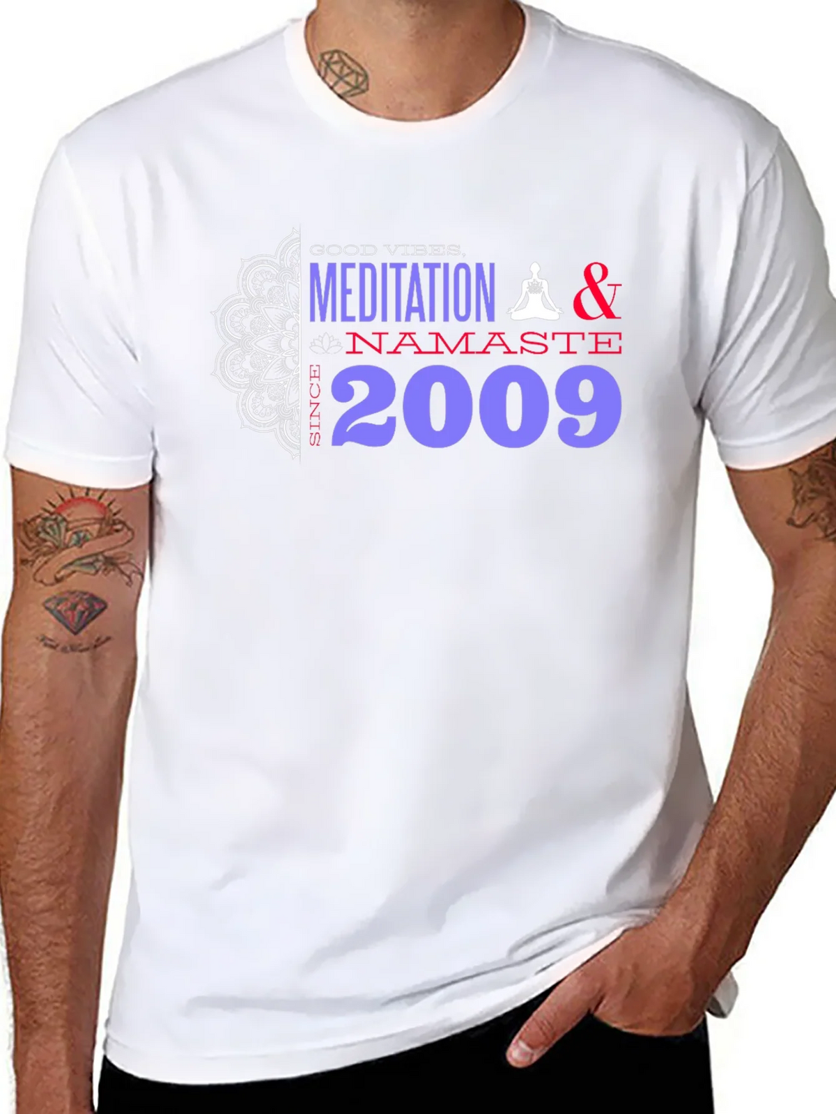 Meditation Namaste T-Shirt - Good Vibes Since 2009 product image 10