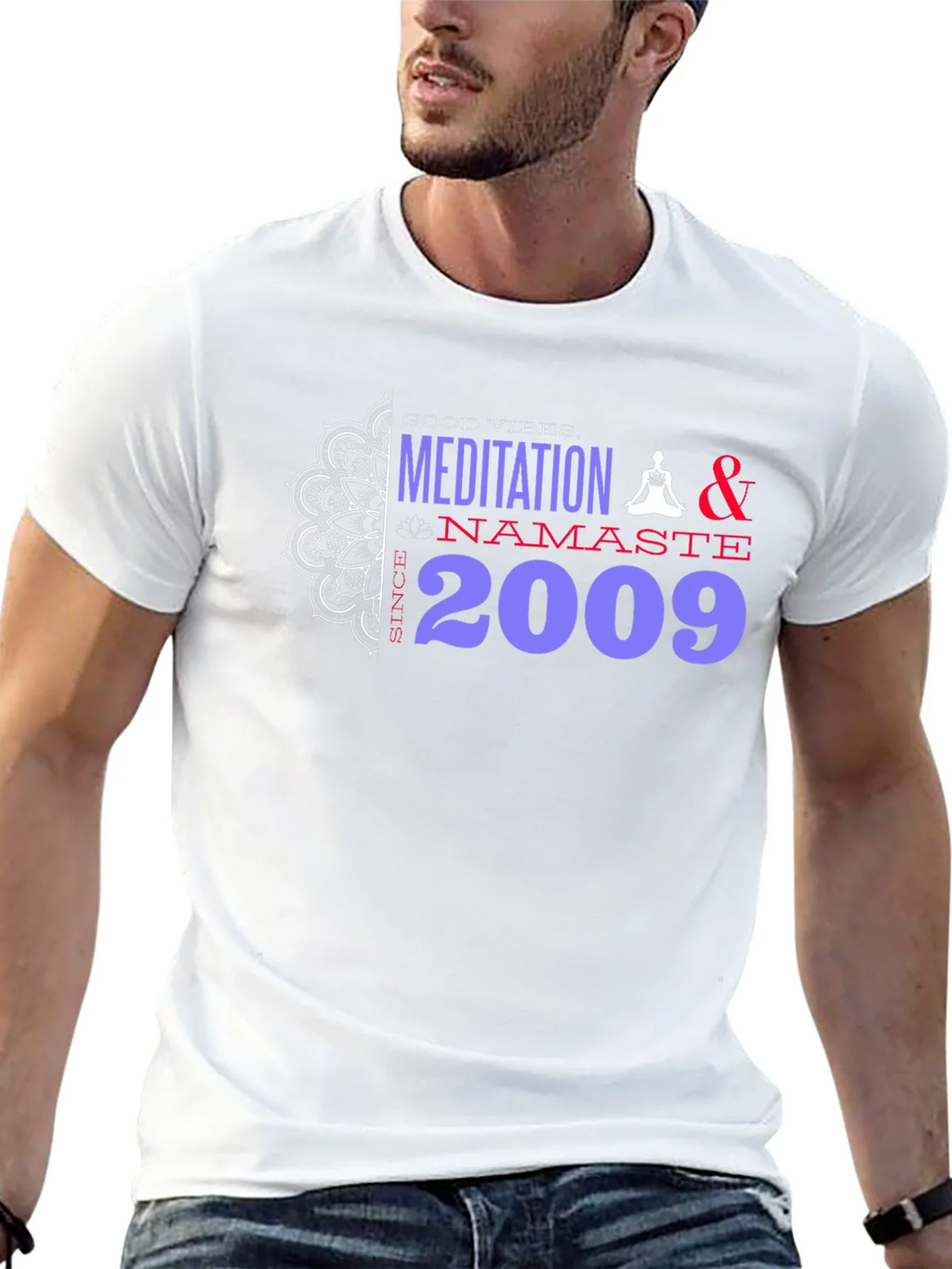 Meditation Namaste T-Shirt - Good Vibes Since 2009 product image 4