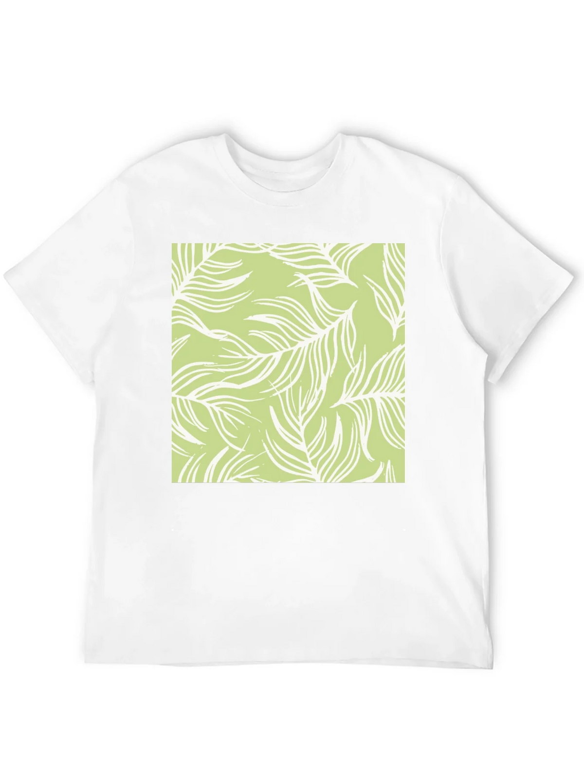 Nature Pattern Tee - Black Cotton Casual product image 3