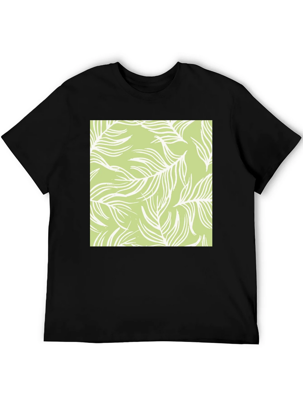 Nature Pattern Tee - Black Cotton Casual product image 8