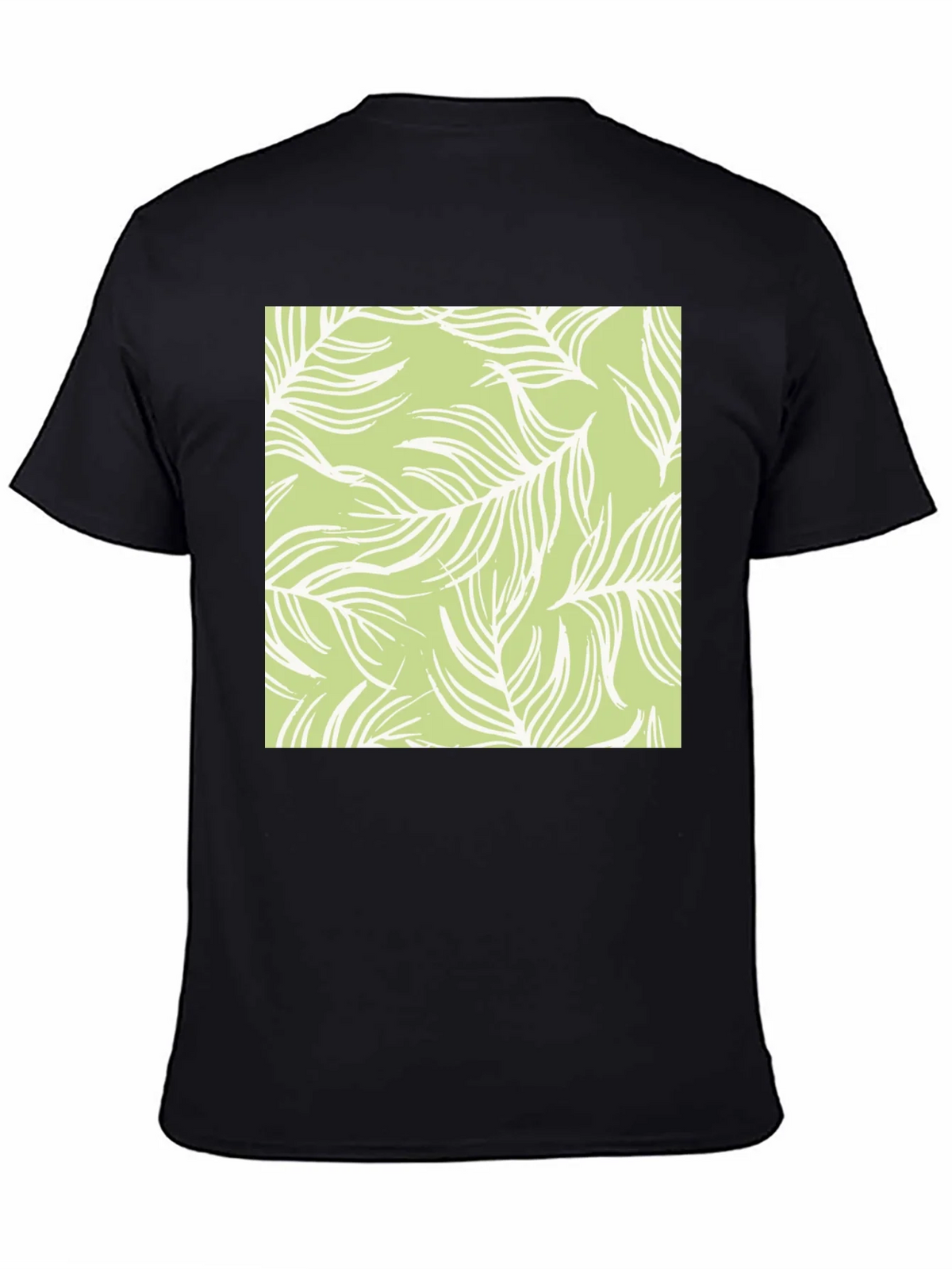 Nature Pattern Tee - Black Cotton Casual product image 7