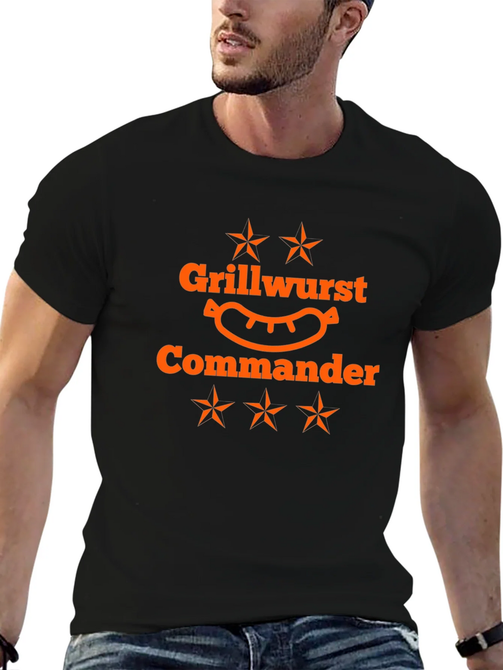 Grillwurst Commander Black T-Shirt product image 9