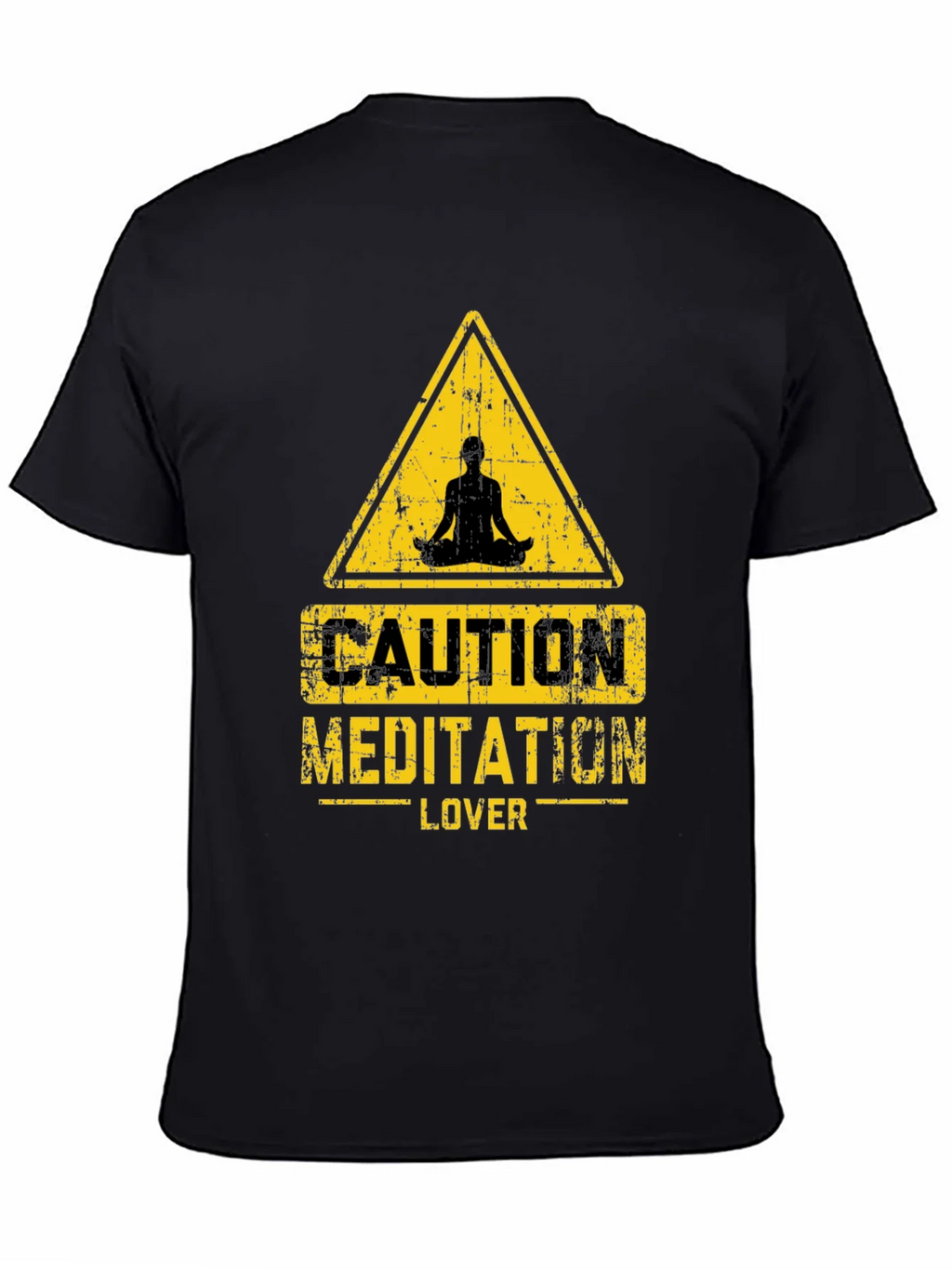Caution Meditation Lover Black T-Shirt product image 7