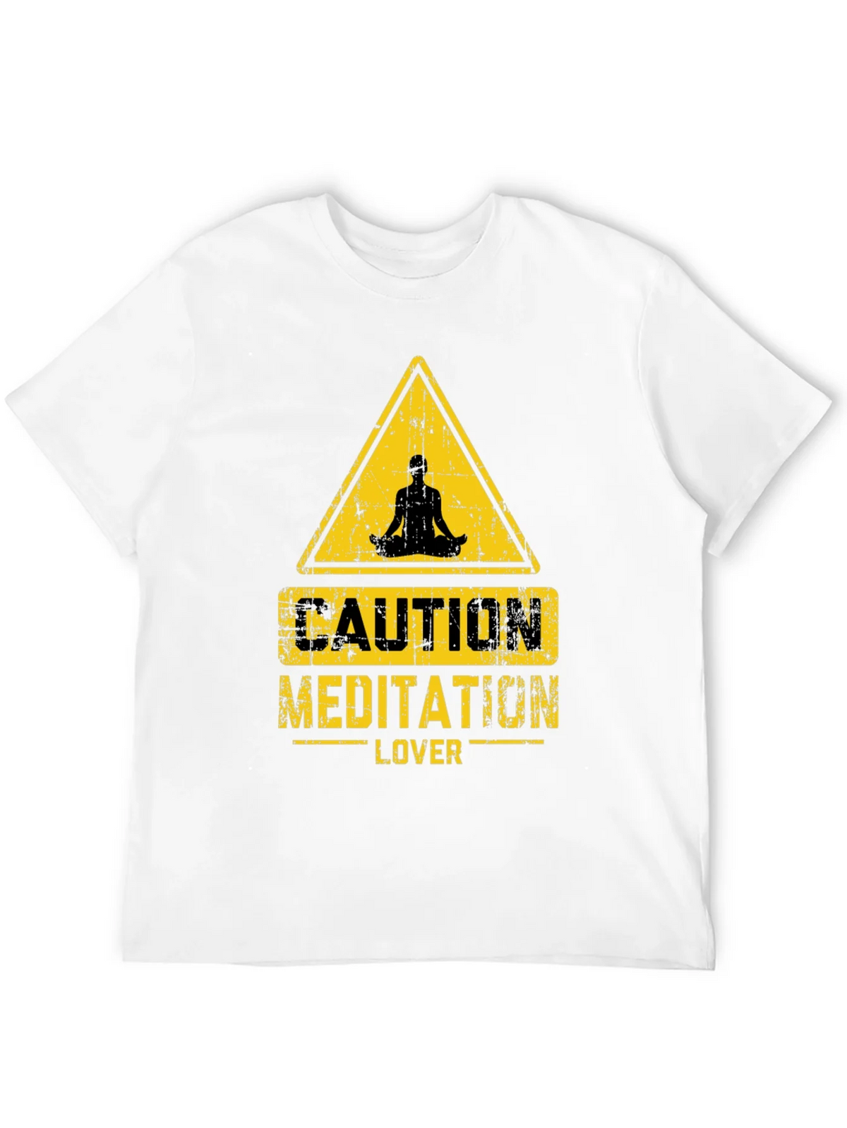 Caution Meditation Lover Black T-Shirt product image 3