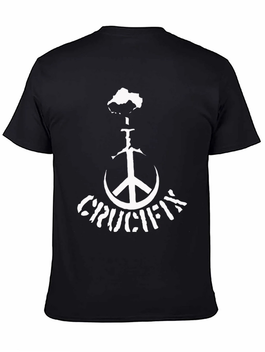Crucifix Peace Sign Black T-Shirt product image 7