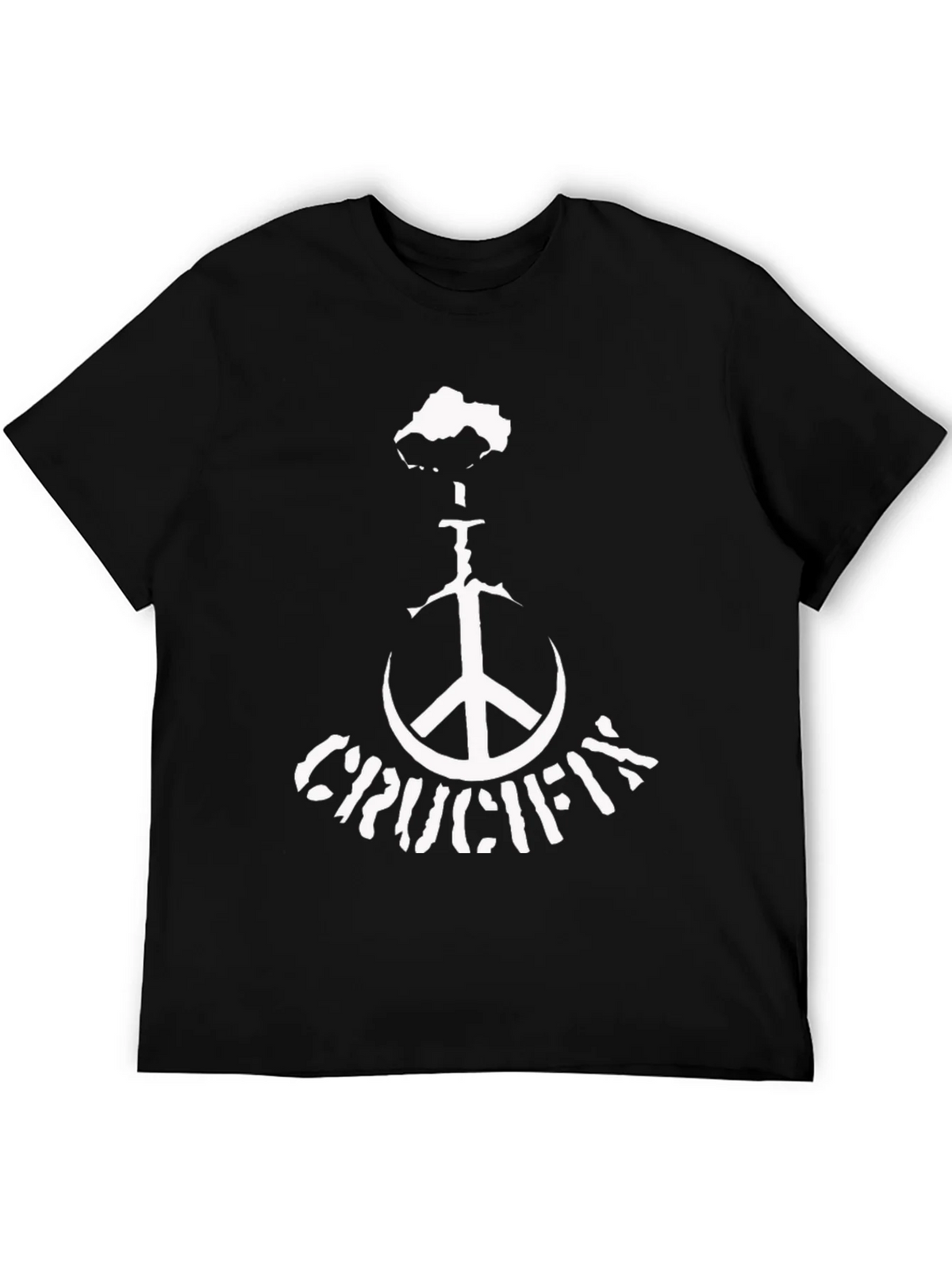 Crucifix Peace Sign Black T-Shirt product image 8