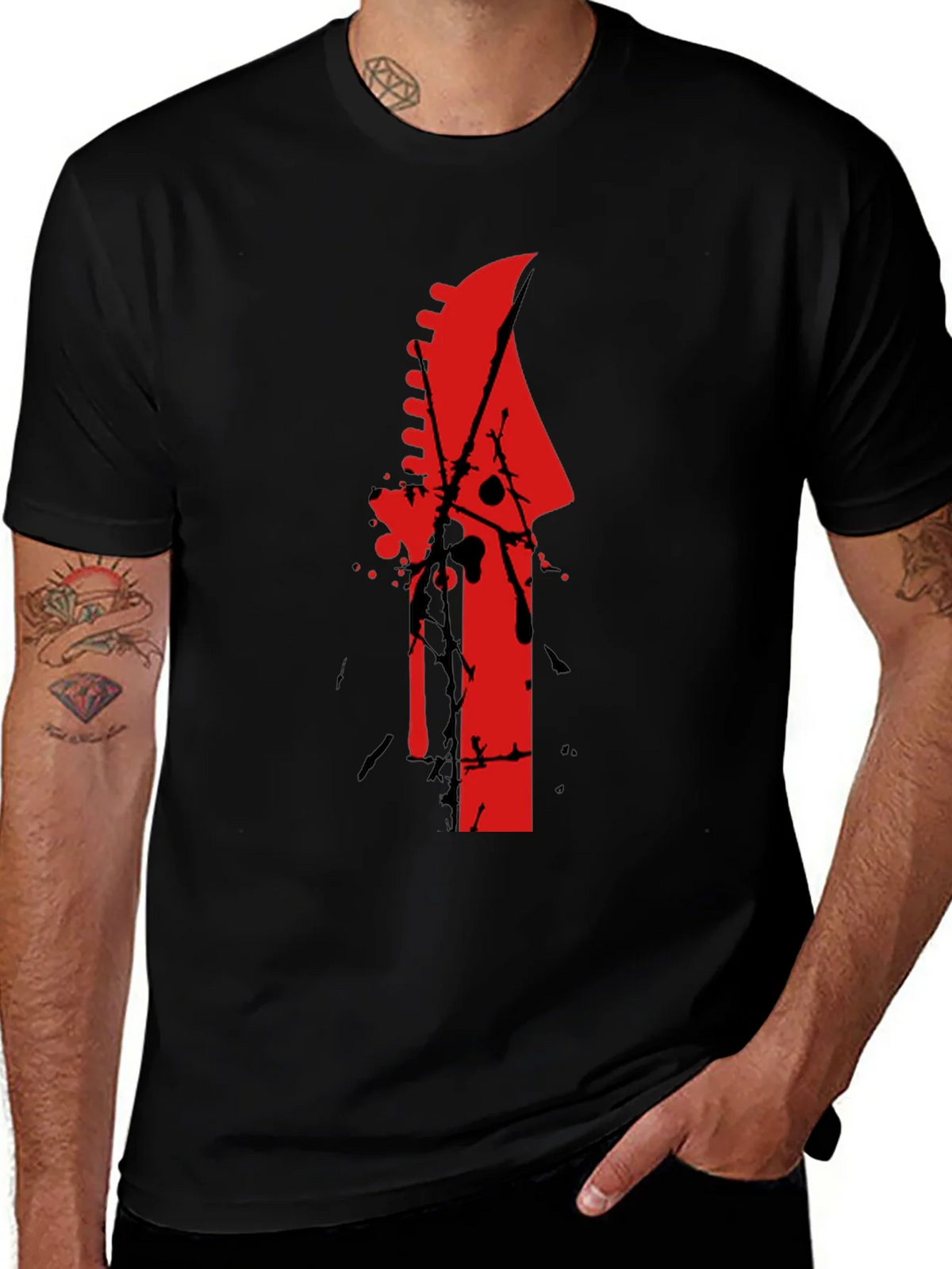 Edgy Guitar Headstock T-Shirt product image 1