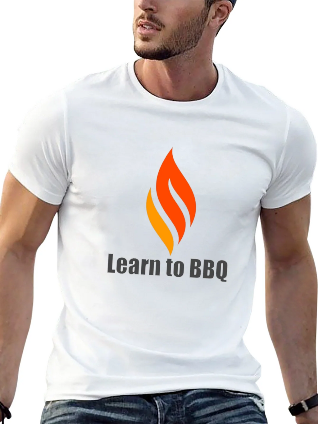 Learn to BBQ Graphic Tee - Stylish Lovers T-Shirt product image 4