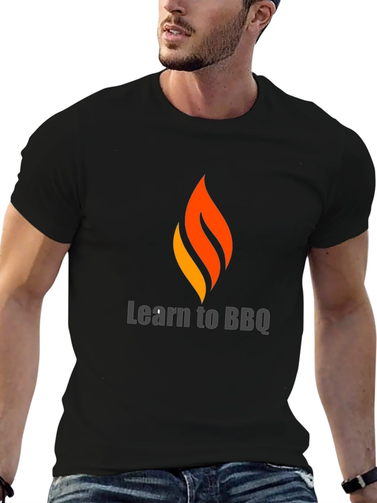Learn to BBQ Graphic Tee - Stylish Lovers T-Shirt product image 9