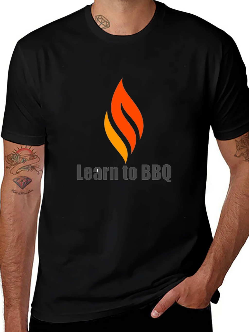 Learn to BBQ Graphic Tee - Stylish Lovers T-Shirt product image 1