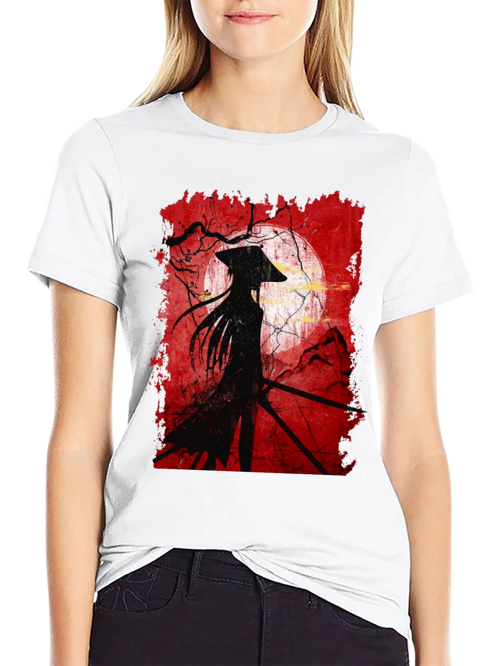 Samurai Silhouette Graphic Tee - Mens Black T-Shirt product image 11